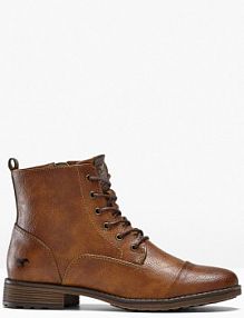 Botki sznurowane Mustang  damskie Bonprix