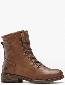 Botki sznurowane Mustang  damskie Bonprix