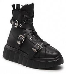Botki na obcasie AGL czarne Blondie Mountain D943504MGK75241013 Nero/Nero