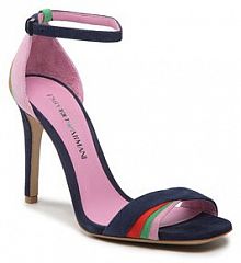 Sandały na obcasie Emporio Armani kolorowe