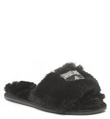 Kapcie KARL LAGERFELD czarne damskie KL49113 Black Synth Fur