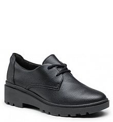 Półbuty sznurowane Clarks czarne damskie
