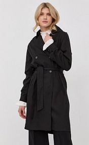 Płaszcz The Kooples  czarny damski FTRE24002K