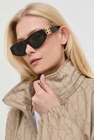 Okulary Balenciaga  brązowe damskie BB0095S