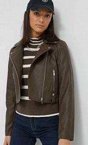 Kurtka przejściowa Noisy May  brązowa damska 27023789.Demi