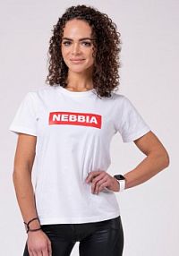 Koszulka fitness   basic biała Nebbia damski