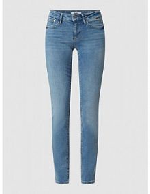 Jeansy o kroju Skinny Fit z dodatkiem streczu Mavi Jeans niebieskie damskie EAN 1019782888