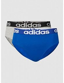 Figi z elastycznym paskiem z logo w zestawie 2 szt. ADIDAS SPORTSWEAR niebieskie EAN 4A1P92