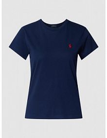 T-shirt z wyhaftowanym logo Polo Ralph Lauren niebieski damski EAN 211898698