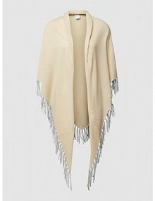 Ponczo z frędzlami herzensangelegenheit beżowe EAN 25231-5000