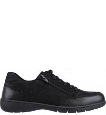 Półbuty sznurowane Go Soft czarne damskie WI23-LENA-07