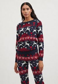 Sweter Vila granatowy damski 