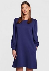 Sukienka dzianinowa Moss Copenhagen granatowa 