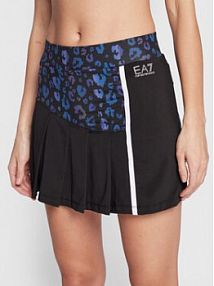 Spódnica mini EA7 Emporio Armani czarna Tenisowa