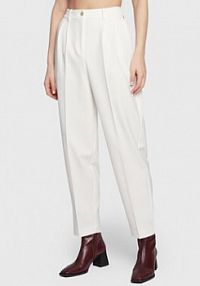 Spodnie eleganckie Tommy Hilfiger białe damskie Materiałowe