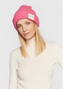 Czapka zimowa Tommy Jeans różowa damska 