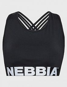 Biustonosz sportowy NEBBIA czarny Top