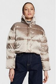 Kurtka puchowa Calvin Klein beżowa damska 