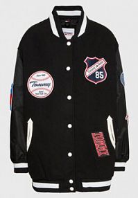 Bomberka Tommy Jeans czarna Kurtka bomber