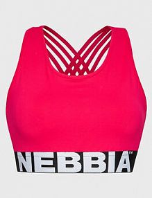 Biustonosz sportowy NEBBIA różowy Top