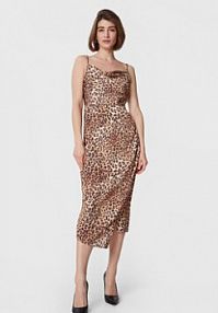 Sukienka koktajlowa Fracomina brązowa 
