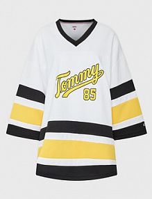 Bluzka Tommy Jeans biała damska 