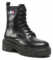 Trapery Tommy Jeans czarne damskie