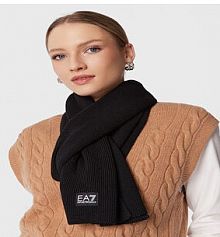 Szalik EA7 Emporio Armani czarny damski
