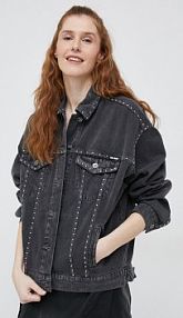 Kurtka jeansowe DKNY  szara damska E2KC1804