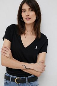 T-shirt Polo Ralph Lauren  czarny damski 211902403