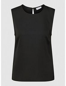 Top na ramiączkach z okrągłym dekoltem Calvin Klein Womenswear czarny damski EAN K20K205219