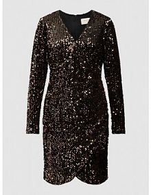 Sukienka mini z cekinowym obszyciem model Evaly FREE/QUENT czarna EAN 200769