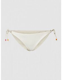 Top bikini z efektowną przędzą model RICO banana moon białe EAN Triangel Anhänge