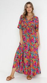 Różowa sukienka z Wiskozy Cliera Born2Be