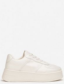 Beżowe Sznurowane sneakersy na Platformie z Bieżnikiem Arvilla ballada damskie