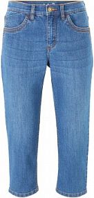 Rybaczki dżinsowe, slim fit, mid waist  Bonprix