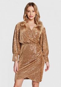 Sukienka koktajlowa Closet London brązowa 