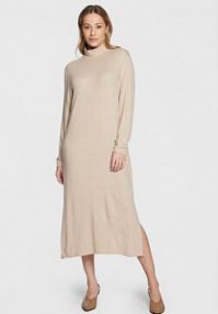 Sukienka dzianinowa United Colors Of Benetton beżowa 