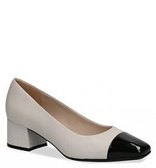 Półbuty na obcasie Caprice białe