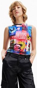 Top Desigual  multicolor damski 23SWTKBK