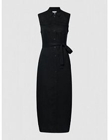 Sukienka midi z wykładanym kołnierzem i kieszeniami z patką Calvin Klein Womenswear czarna EAN K20K205204