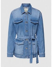 Kurtka jeansowa z kołnierzykiem typu kent model Sanne Part Two niebieska damska EAN 30307494