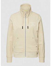 Bluza rozpinana ze stójką model Sweatjacke zipper pique aeronautica militare beżowa damska EAN 231FE1793DP192