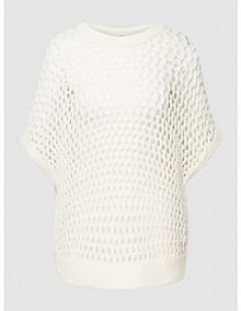 Bezrękawnik z dzianiny z półprzezroczystego materiału LANIUS biała damska EAN 123 13574-00