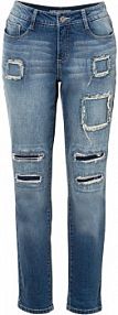 Dżinsy o kroj boyfriend, mid waist  damskie Bonprix