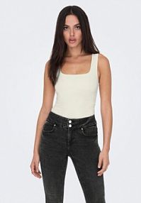Top ONLY biały damski Lea 15278090  Regular Fit