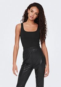 Top ONLY czarny damski Lea 15278090  Regular Fit