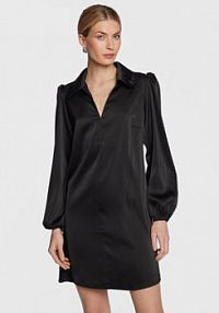 Sukienka koktajlowa Samsøe Samsøe czarna Codzienna