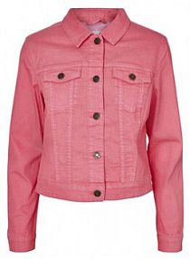 Kurtka przejściowa Noisy May różowa damska Jeansowa