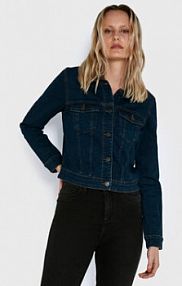 Kurtka przejściowa Noisy May granatowa damska Jeansowa